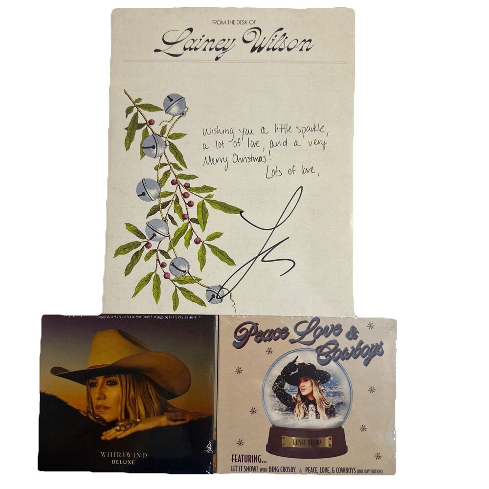 Lainey Wilson Peace Love & Cowboys/Whirlwind Deluxe CD W/ Signed 8x10 Insert NEW